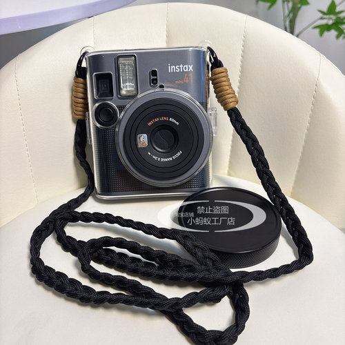 mini41拍立得保护套富士12相机透明壳子卡通镜头盖背带绳90/99/40 - 图3