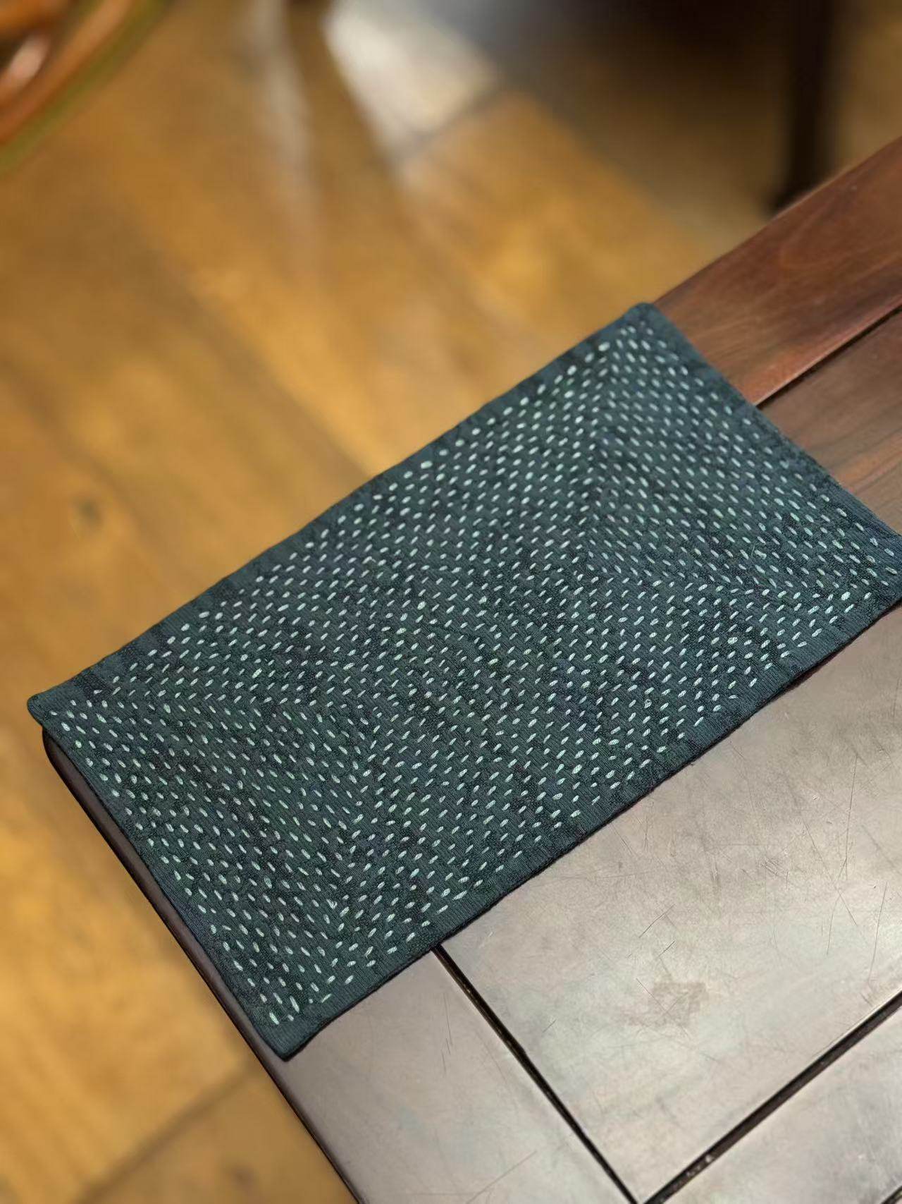 茶席杯垫刺子绣密密缝茶席刺子绣工厂批发 定制 欢迎下订单按样绣,淘宝优惠券,粉丝福利购,淘宝优惠卷