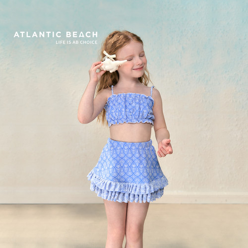 atlanticbeach2025新款度假儿童分体裙式泳衣女孩高级感女童泳装 - 图1