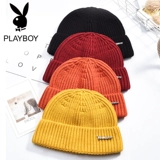 Playboy, мужская трикотажная шерстяная демисезонная шапка, в корейском стиле