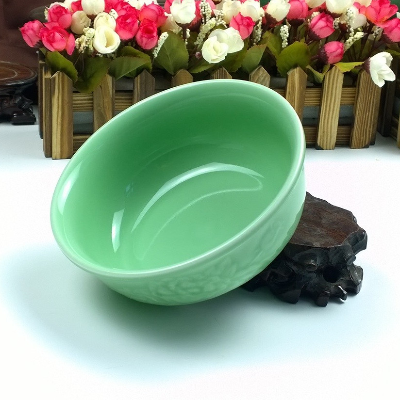 龙泉青瓷碗 陶瓷面碗饺子碗6寸7寸碗饭碗餐具瓷器小汤菜碗泡面碗