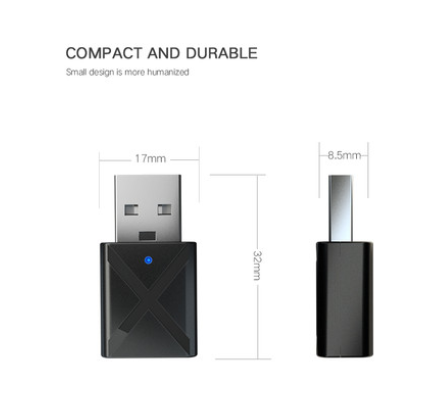 蓝牙发射器aux音频接收器二合一3.5mm汽车家用车载音箱功放电脑