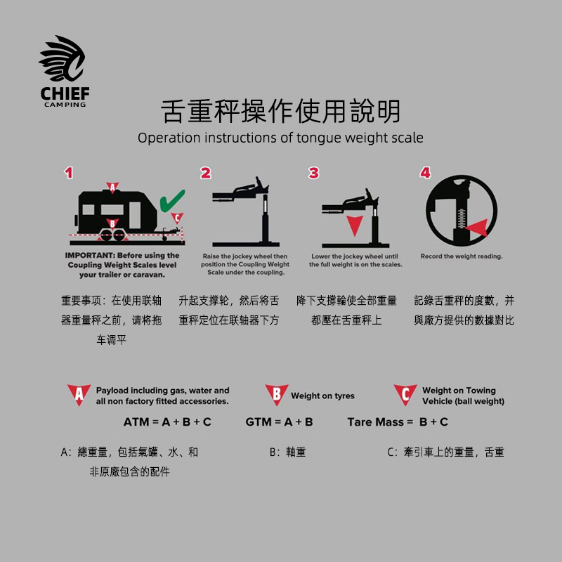 拖挂房车舌重秤牵引车下压力测量房车配件专用安全测量工具重力称-图2