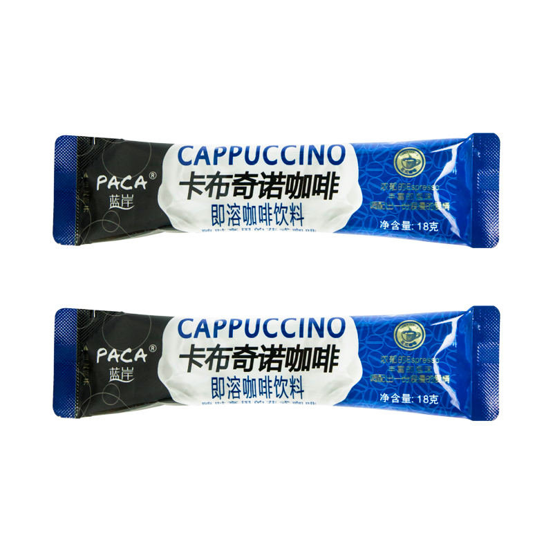 PACA蓝岸卡布奇诺咖啡速溶咖啡花式咖啡粉咖啡速溶144g(8条) 3盒 - 图2