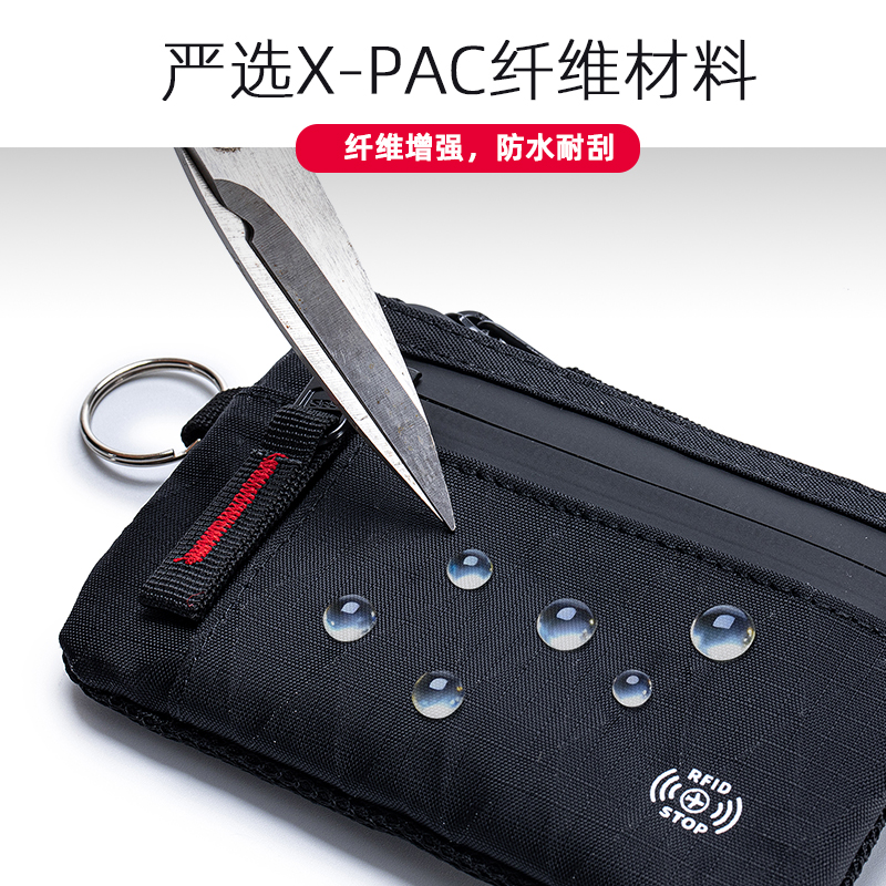 丹麦vanlemn防盗刷零钱包屏蔽RFID欧美防磁卡夹出国旅行留学卡包 - 图0