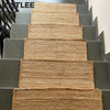 Natural jute hand-woven non-slip and wear-resistant stair step mat