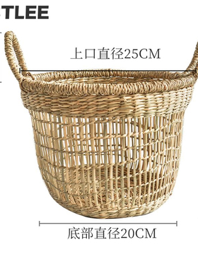手工编织越南进口草编镂空花篮