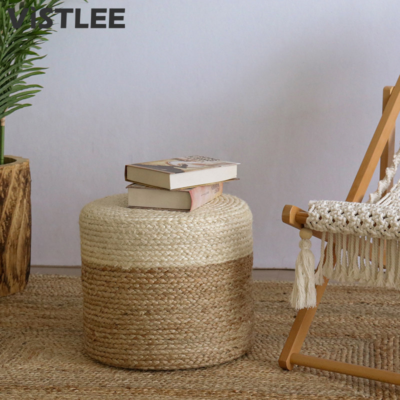 天然黄麻墩凳手工编客厅茶几日式禅修民宿酒店麻墩子脚踏家用坐垫