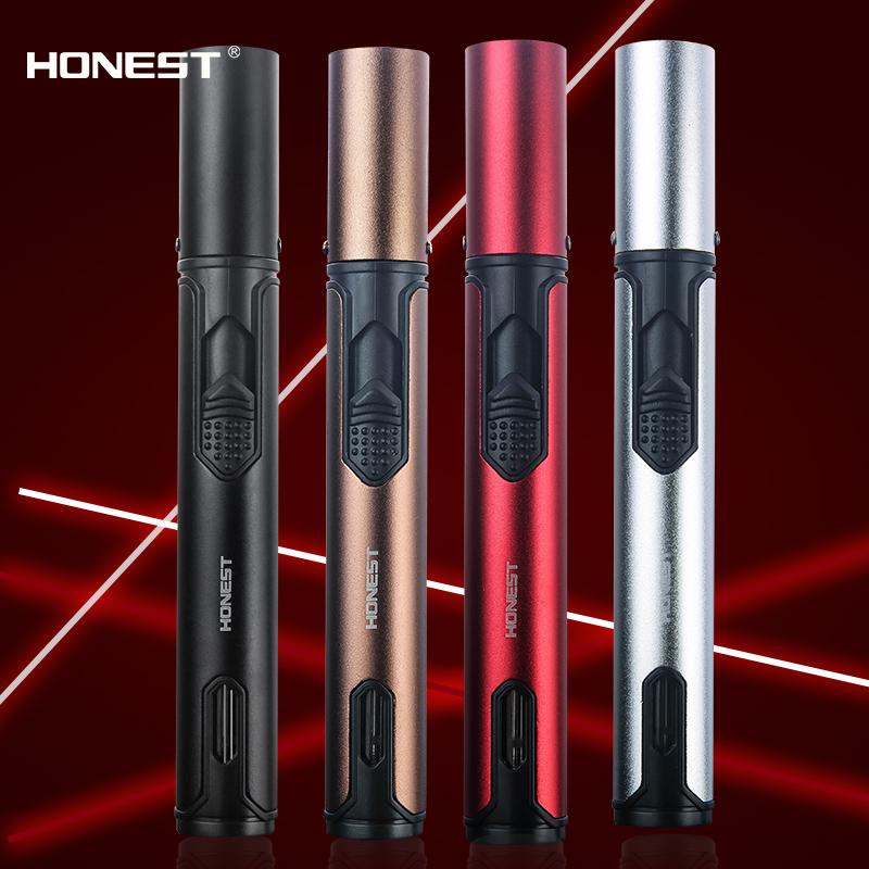 HONEST百诚雪茄艾灸专用防风户外打火机厨房点火器创意耐用喷火枪 - 图1