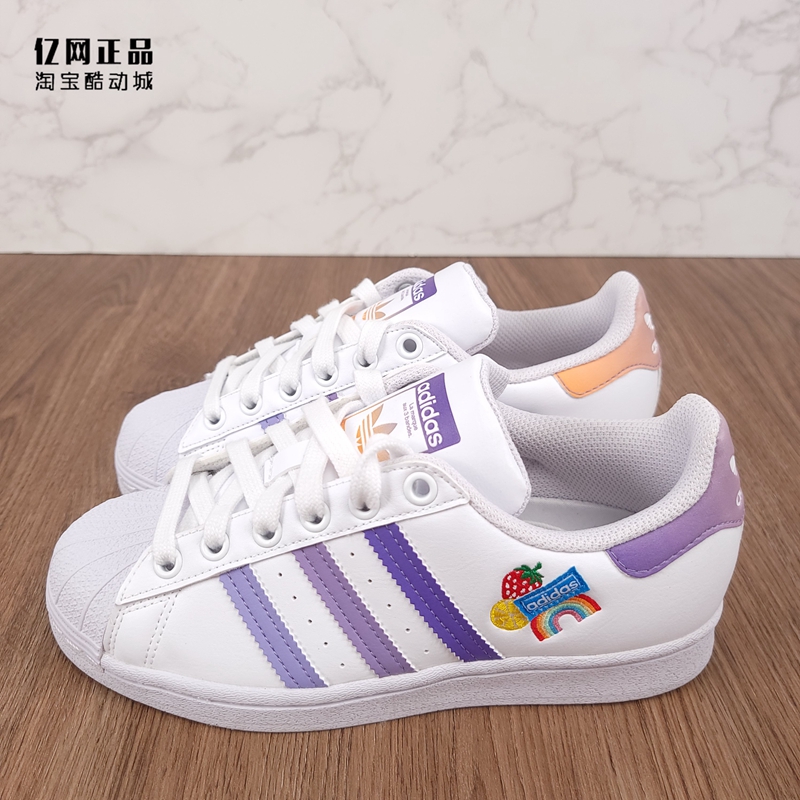 Adidas 三叶草 大童款时尚贝壳头休闲板鞋 H03946 GY3313 GZ1753 - 图0