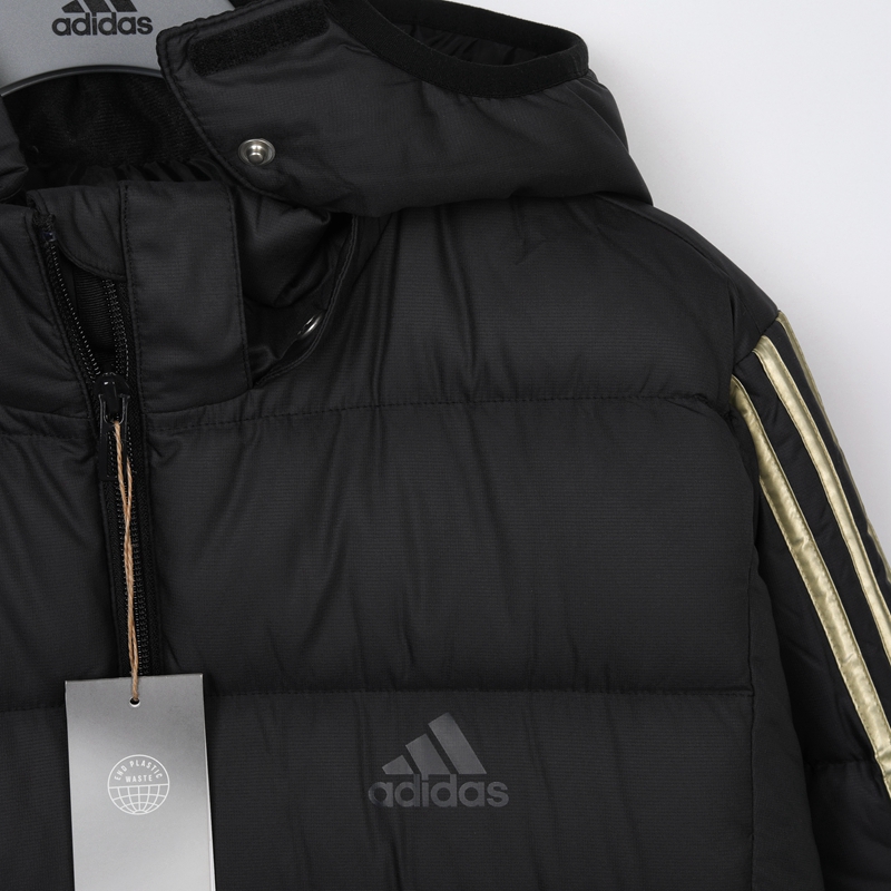 Adidas 阿迪达斯 中大童少年运动休闲防风保暖中长款羽绒服HD0384