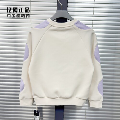 Adidas 阿迪达斯童装 女儿童运动休闲保暖圆领套头衫卫衣 JM5840 - 图0