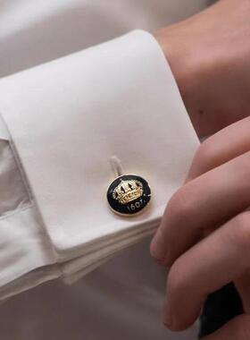 北欧瑞典小众skultuna衬衣袖扣皇室品牌皇冠图案男女饰品520礼物