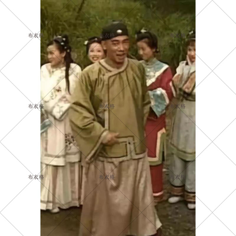 影视古装晚清民国鹿鼎记韦小宝男汉服棉麻长衫长袍马褂公子演出服 - 图2