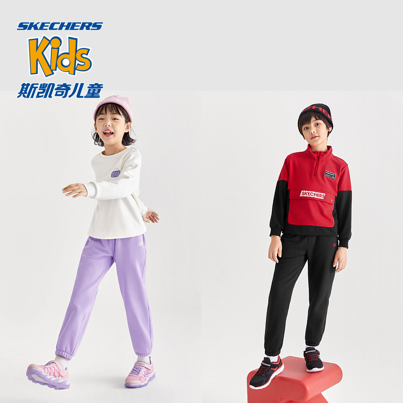 skechers童装男女春秋季大童童裤子 skechers童鞋裤子