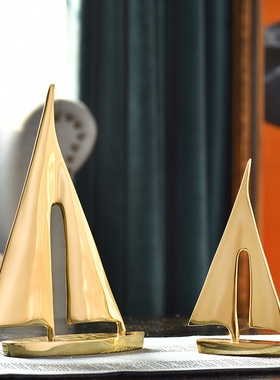 全铜办公室书房间装饰乔迁帆船