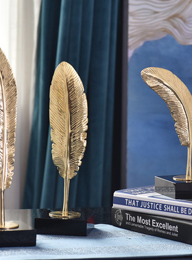 羽毛客厅家居桌面个性艺术品摆件