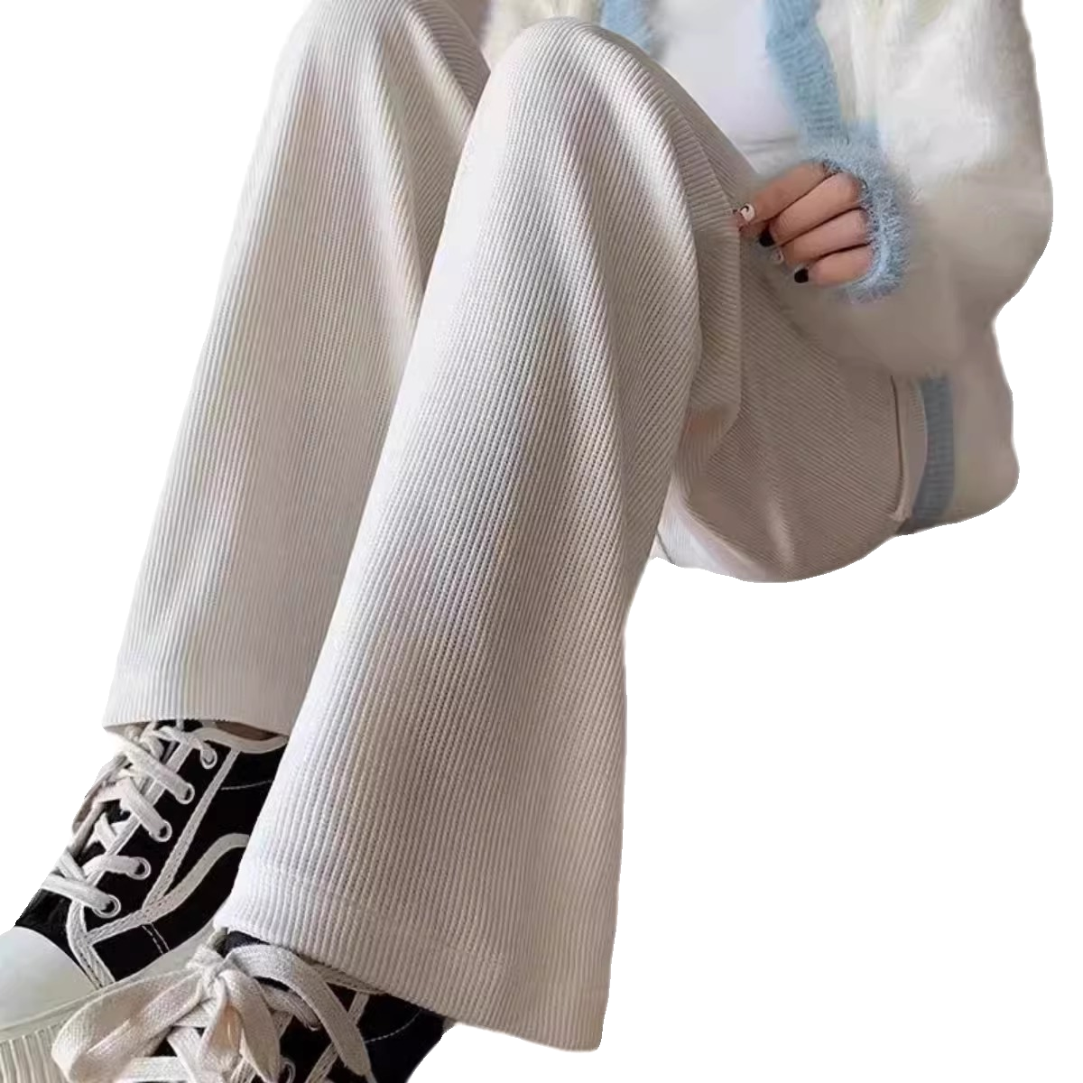 秋款灯芯绒阔腿裤直筒裤休闲高腰显瘦女裤长裤垂感显瘦柔软LMG_莎琪高端内衣店_女装/女士精品-第2张图片-提都小院