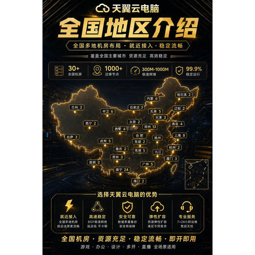 天翼云云电脑服务器千兆网速高性能多端同步远程办公8月起 - 图0