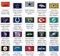 Football NFL Team Large Outdoor Flag bar rock fans decorate poster flag