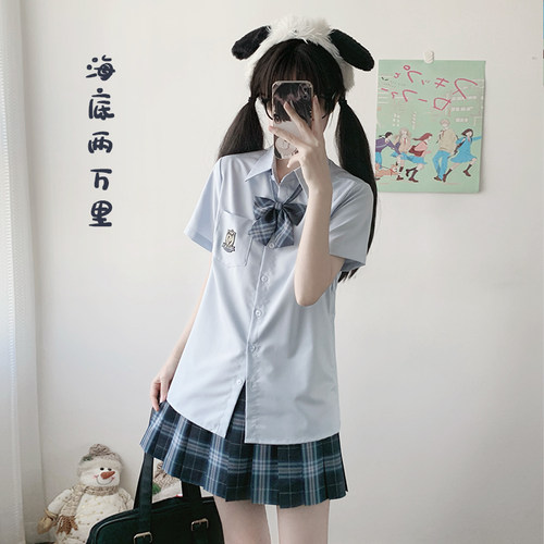 瞳福掌柜原创JK制服所有衬衫单拍合集 学院风学生网红拍照上衣 - 图3