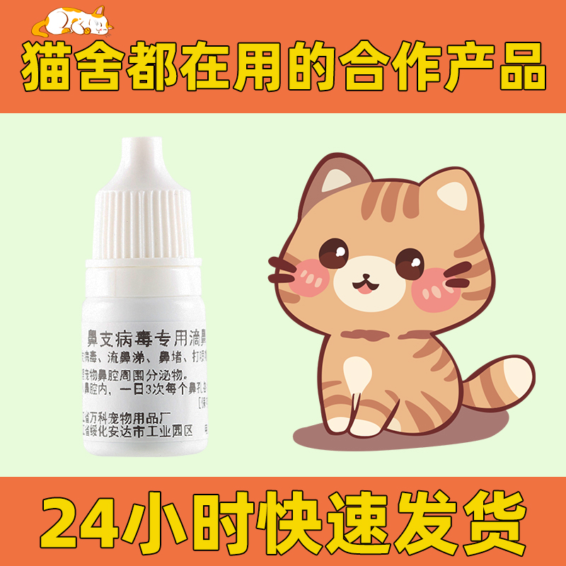 猫鼻支消炎专用特效眼药水猫咪感冒打喷嚏流鼻涕猫鼻支鼻炎滴鼻液 - 图1