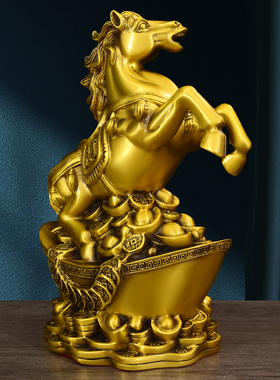 黄铜十二生肖马元宝马马到成功