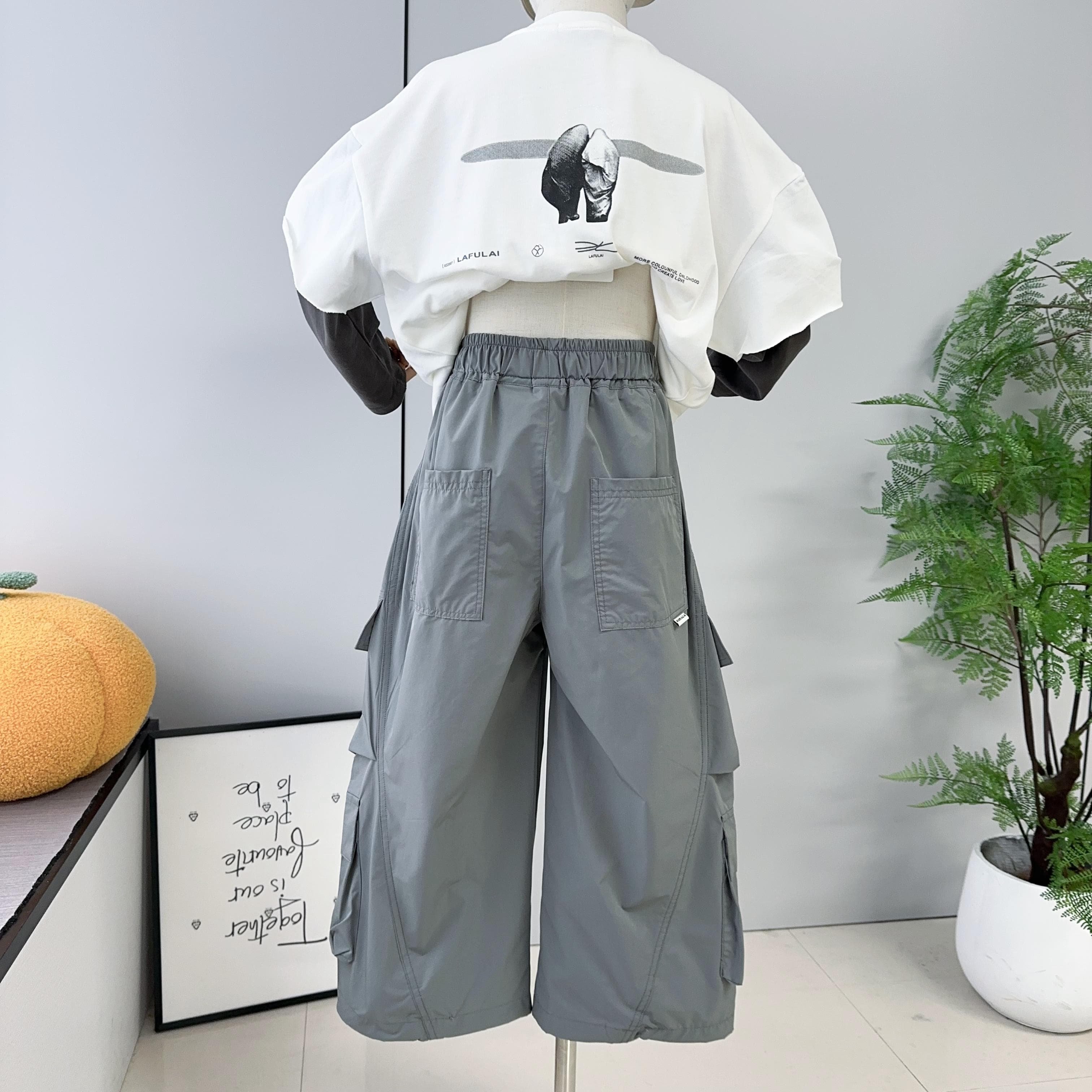 啦芙莱童装2026春季新款儿童韩版时尚工装裤男女童休闲直筒裤2810,淘宝优惠券,粉丝福利购,淘宝优惠卷