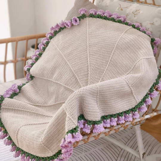 DIY Rose Bouquet Wool Blanket Crochet Knitting