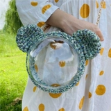 Вязаная сумка ручной работы, набор материалов, кролик, прозрачный ремешок для сумки, рюкзак, с медвежатами, «сделай сам»