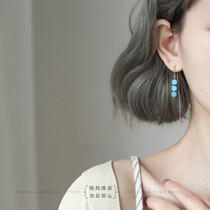 几何六边形纯银耳坠