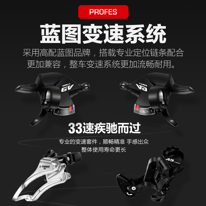 菲利普碳纤维山地车超轻禧玛诺前叉 phillips山地自行车