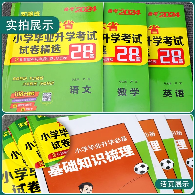 小升初2024江苏省小学毕业升初中考试卷精选28套卷语文数学英语2023六年级下升学考试系统江苏省小学毕业升学考试试卷精选28套-图0