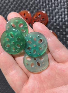25mm天然玛瑙镂空莲藕片