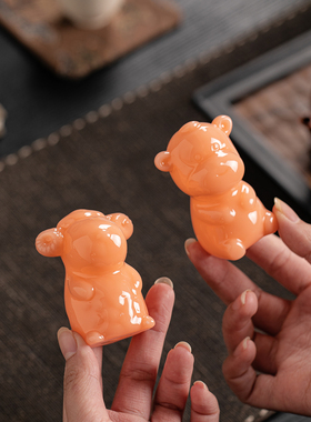 中式璞玉陶瓷十二生肖整套摆件