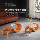 Creative and Unique Coffee Table, Simple Modern Mermaid Tempered Glass Coffee Table, Stylish Oval Coffee Table for Small Apartments