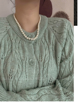 简约百搭小结间隔珍珠串项链