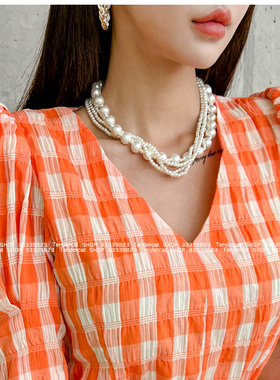 赵美延同款小香风珍珠项链