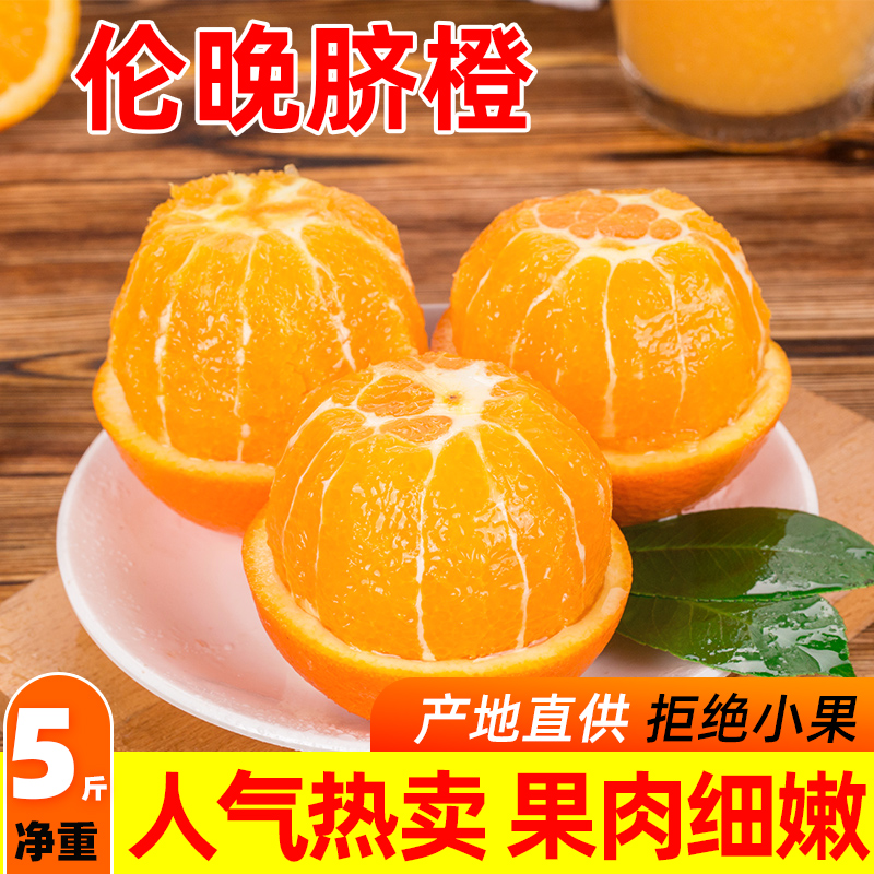 湖北脐橙9斤香橙当季秭归薄皮橙子新鲜手剥橙整箱甜橙水果包邮10