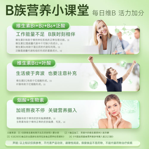 康恩贝B族维生素片多种维生素b复合b1b6B2b12男女性vb - 图2