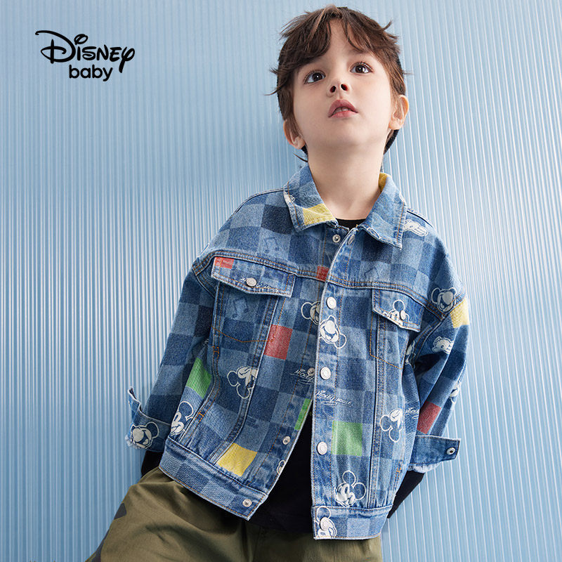 迪士尼童装男童牛仔外套2022上衣 disneybaby普通外套