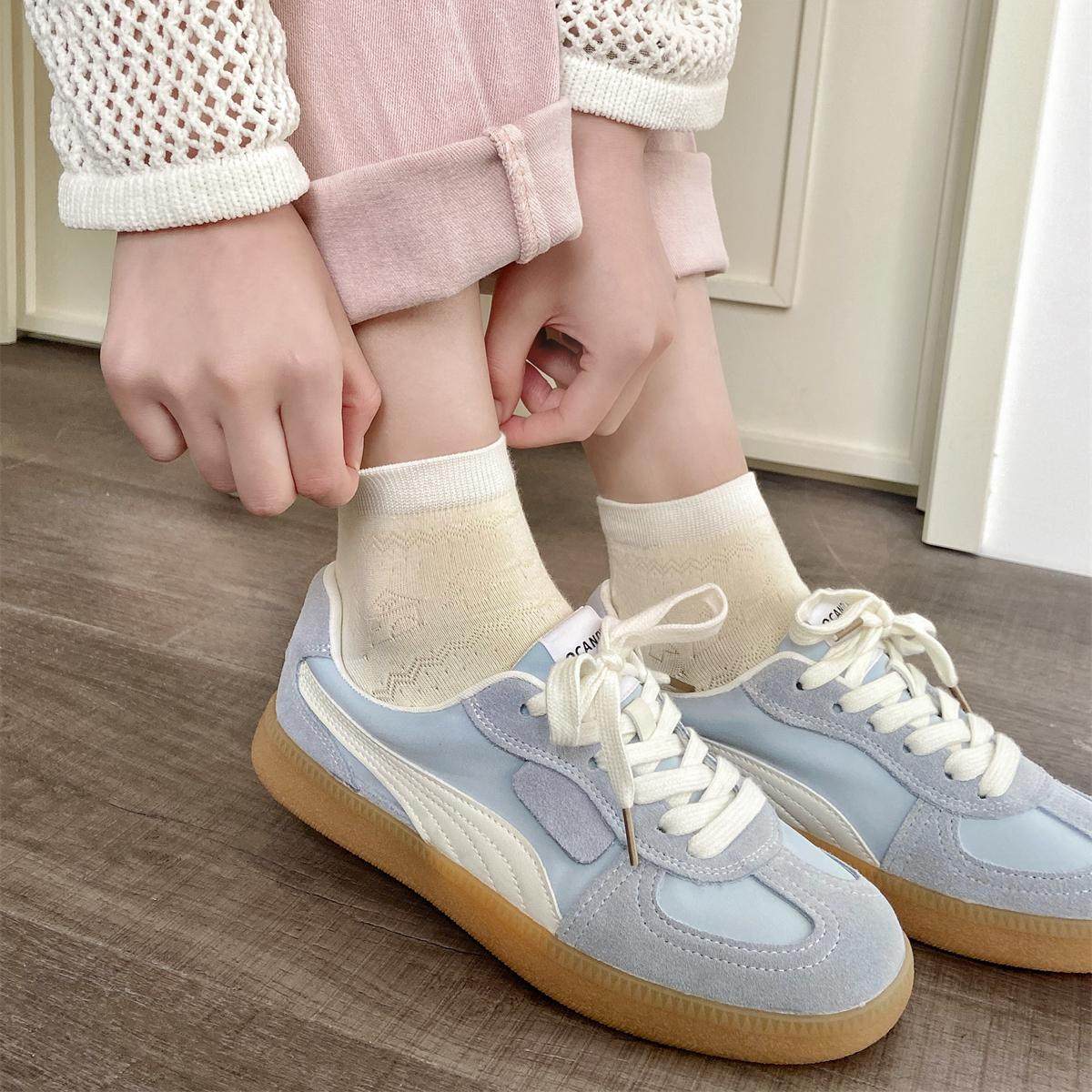 春夏女士薄款爱心纯棉透气无骨女士短筒船袜 女短袜 全店5双包邮 - 图3