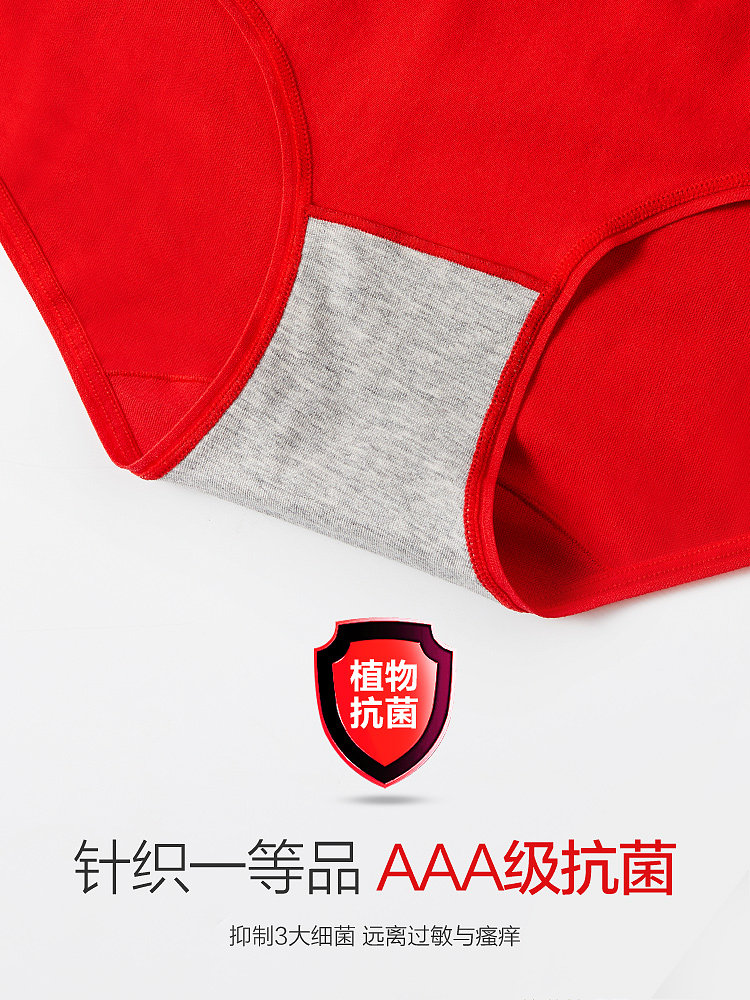 恒源祥本命年女士纯棉抗菌底裆内裤 恒源祥内衣内裤