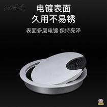 Computer Desktop Office Desk Hole Threading Hole Cover Book Desktop Zinc Alloy Wire Walking Line Box Round Decor