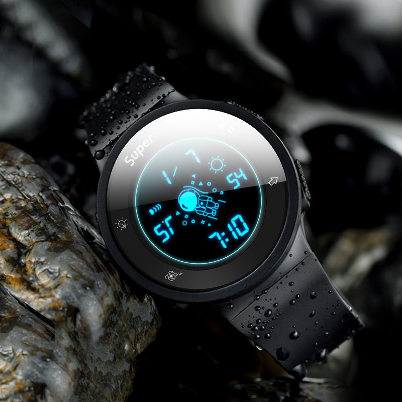 青少年男潮流电子多功能户外闹钟 多伦兹国产腕表