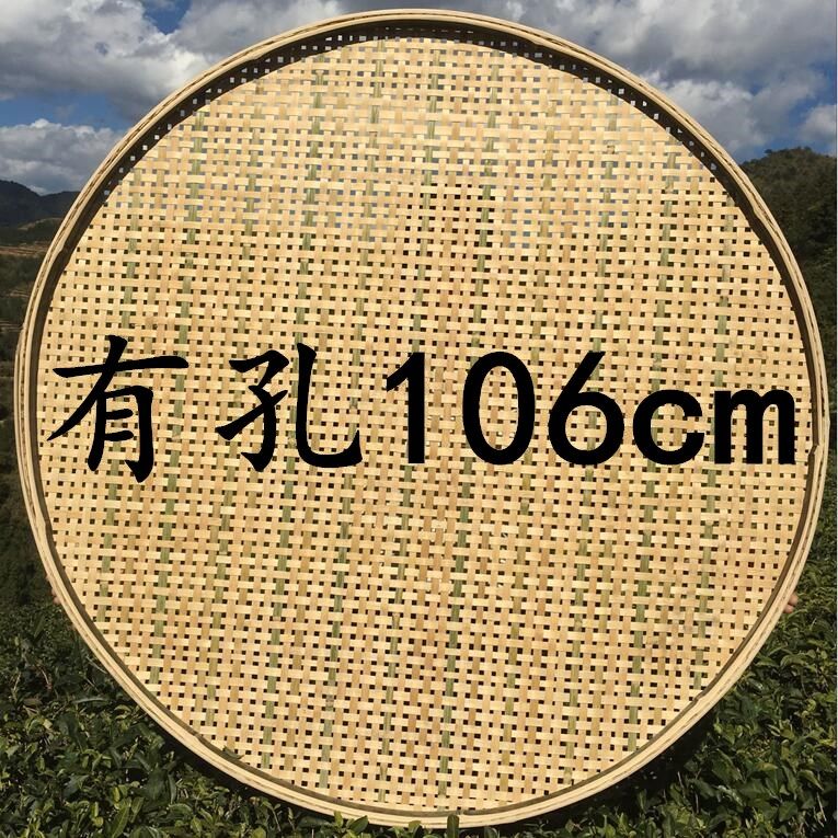 竹制品家用圆簸箕无孔有孔竹筛子手工竹编制品竹匾晾晒绘画装饰_虎窝淘