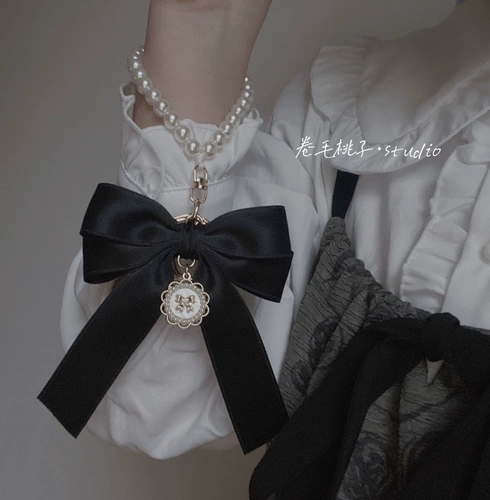 Оригинальный брелок с бантиком из жемчуга, подвеска для ключей, полупрозрачная растушевка