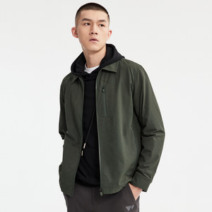 七匹狼官方正品男士夹克春季新款短款翻领茄克衫户外休闲外套男装