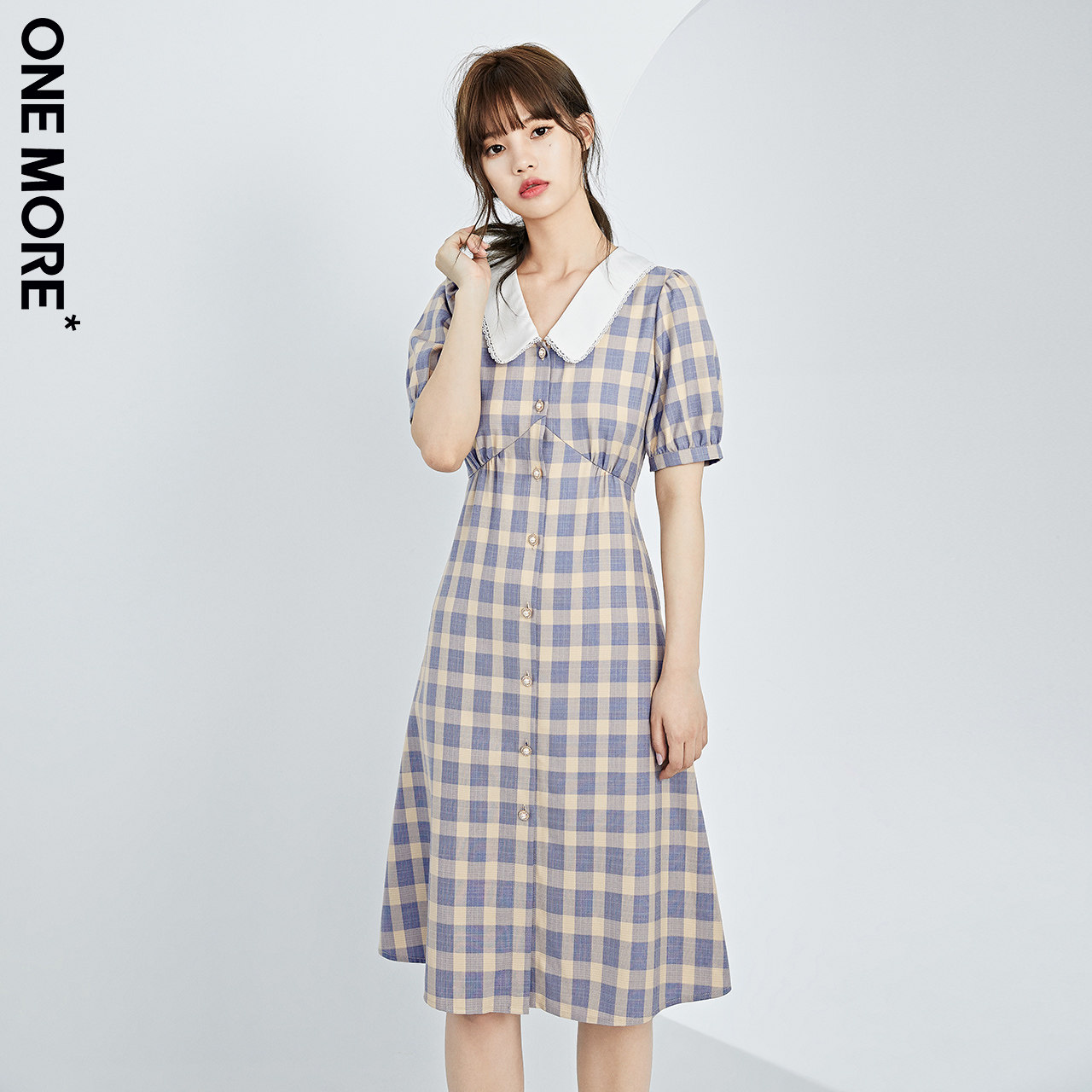 one more2020夏季新款复古公主裙 onemore连衣裙