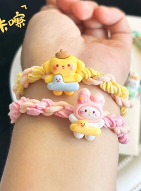 高弹力编织头绳少女心手链